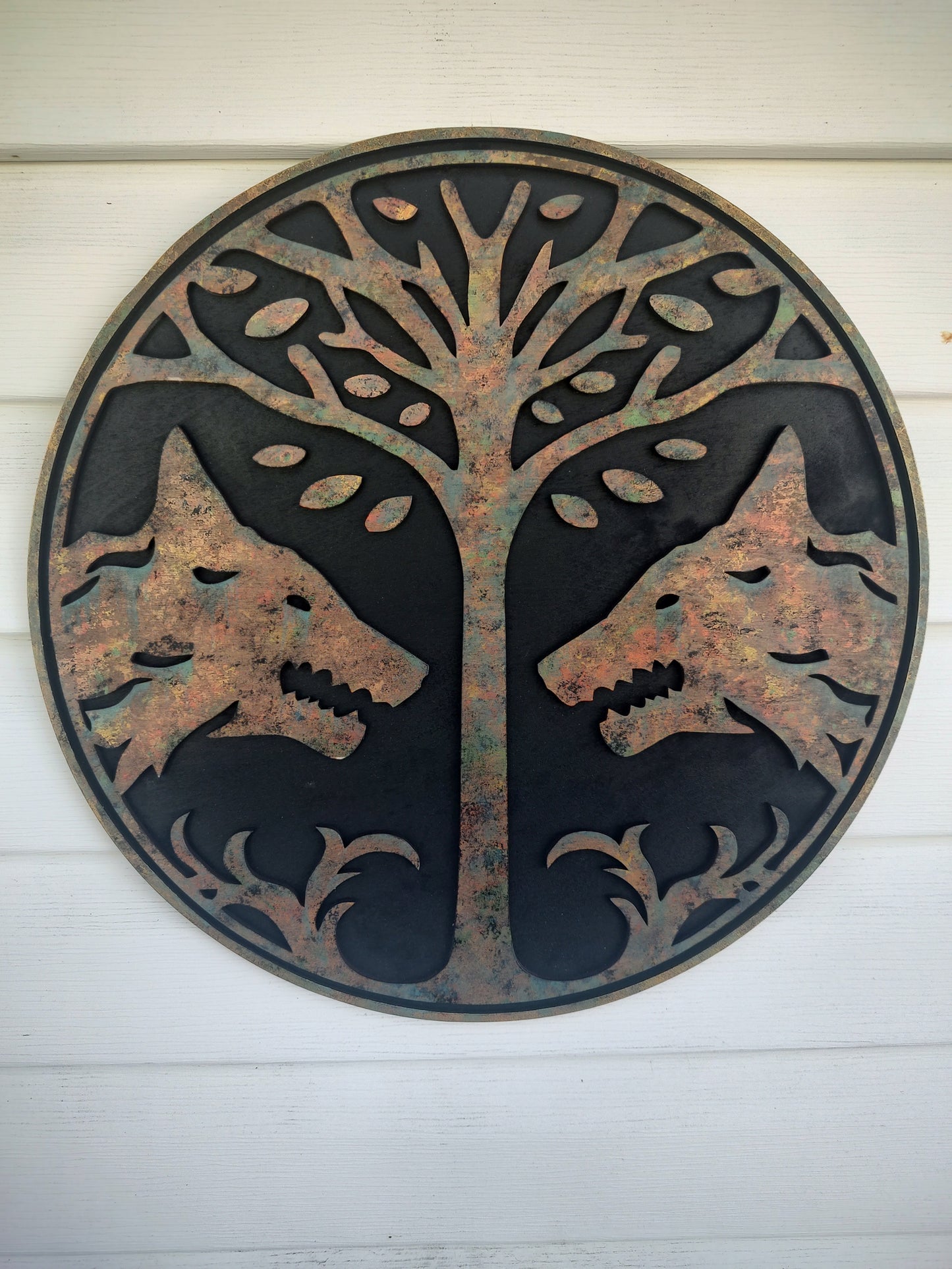 Release The Wolves Wooden Wall Crest | Wall Decor | Wolf Wall Accent