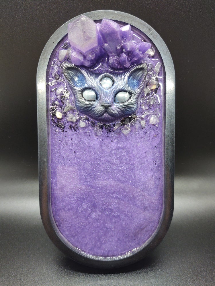 Dreaming Feline Jewelry Tray